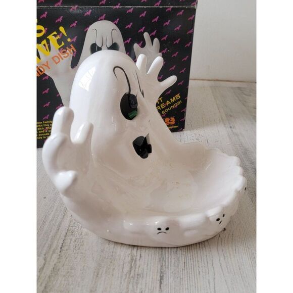 NCE Its alive! Ghost candy dish AS IS boo halloween home decor - Picture 7 of 10